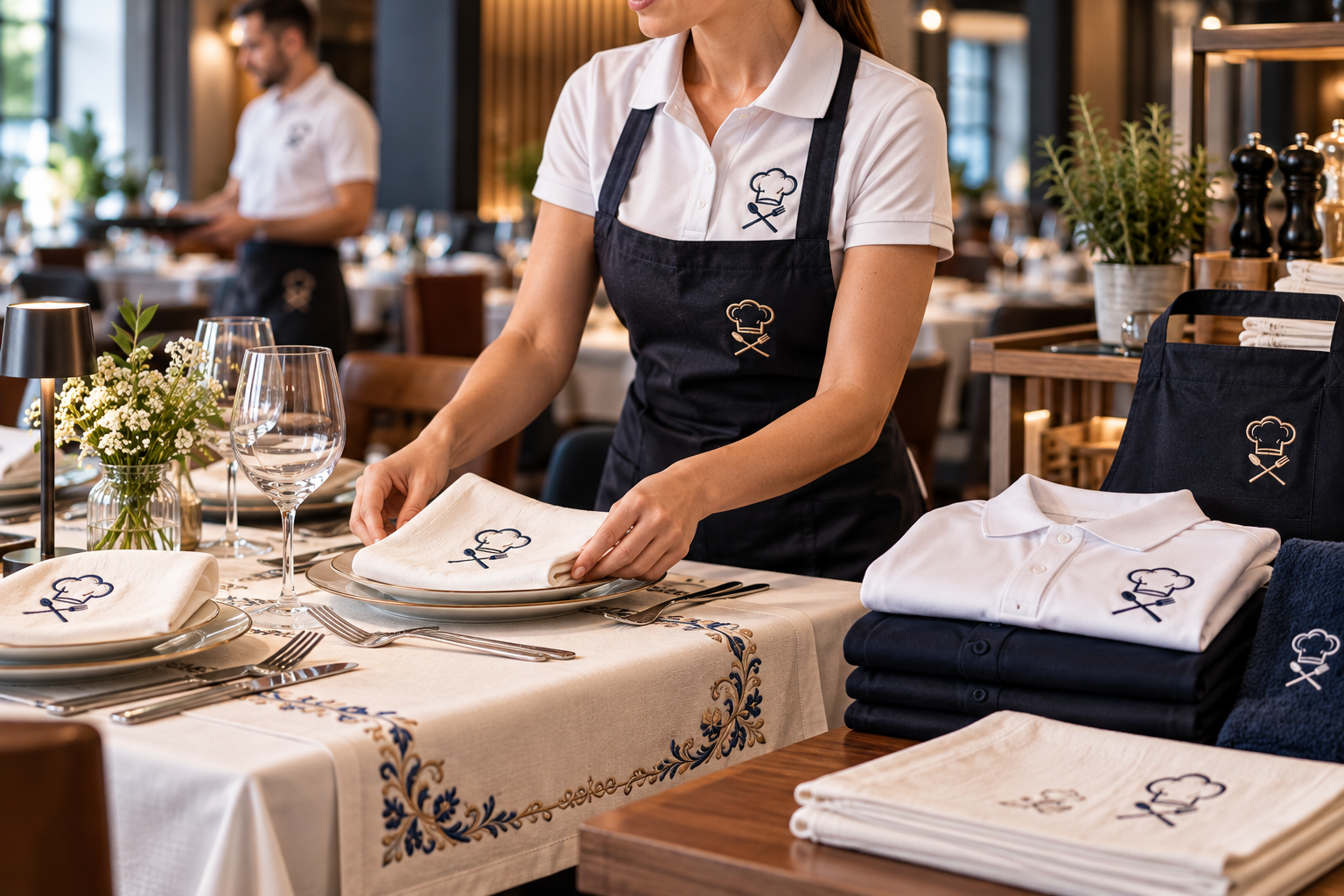 Ugostiteljski tekstil i uniforme u restoranu